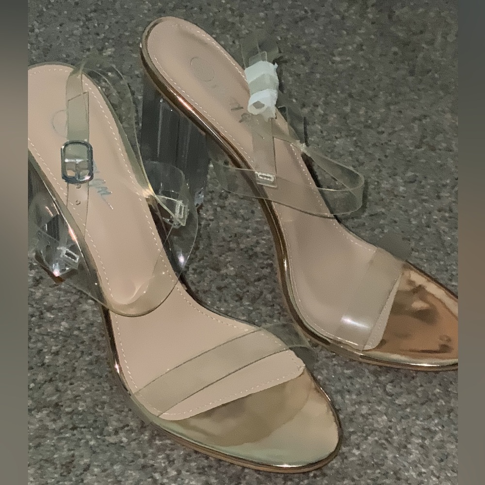 Clear strap  Nastygal Heels NWOT